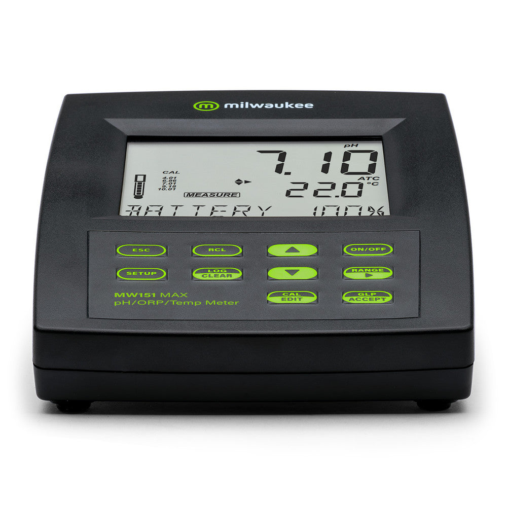 Milwaukee MW151 MAX pH/ORP/Temp USB Logging Bench Meter USA 110V