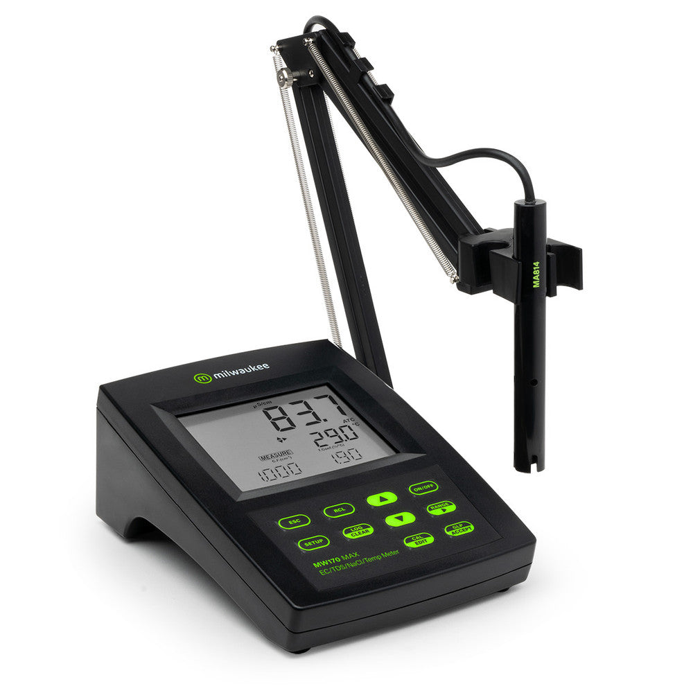 Milwaukee MW170 MAX EC/TDS/NaCl/Temp Logging Bench Meter for USA 110V