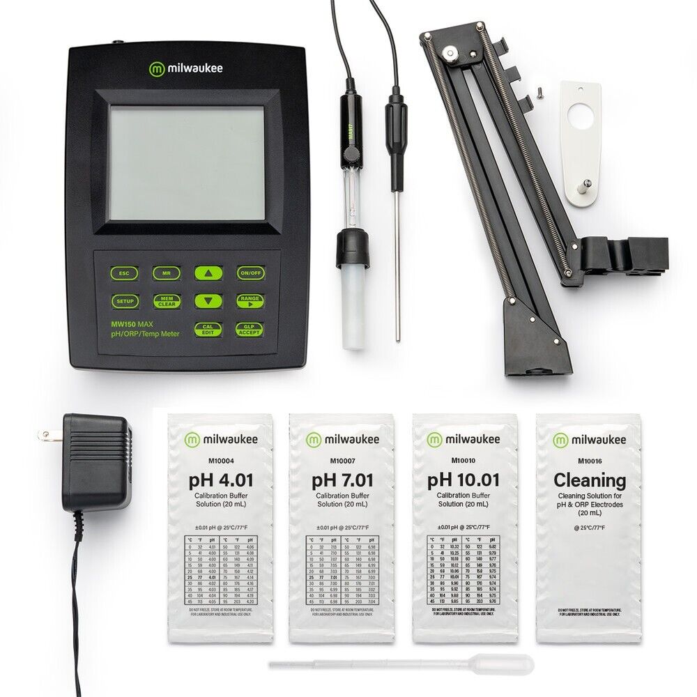 Milwaukee MW150 pH/Temperature Laboratory Bench Meter, US 110V