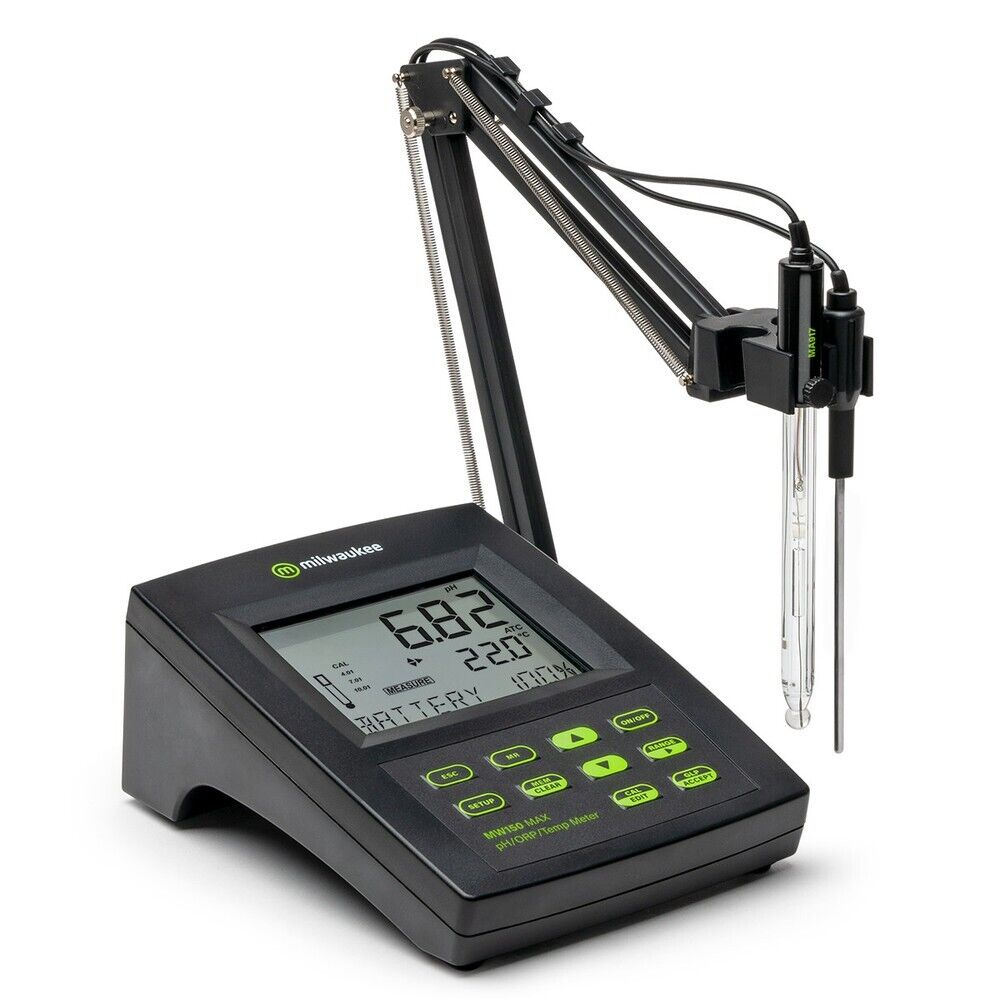 Milwaukee MW150 pH/Temperature Laboratory Bench Meter, US 110V