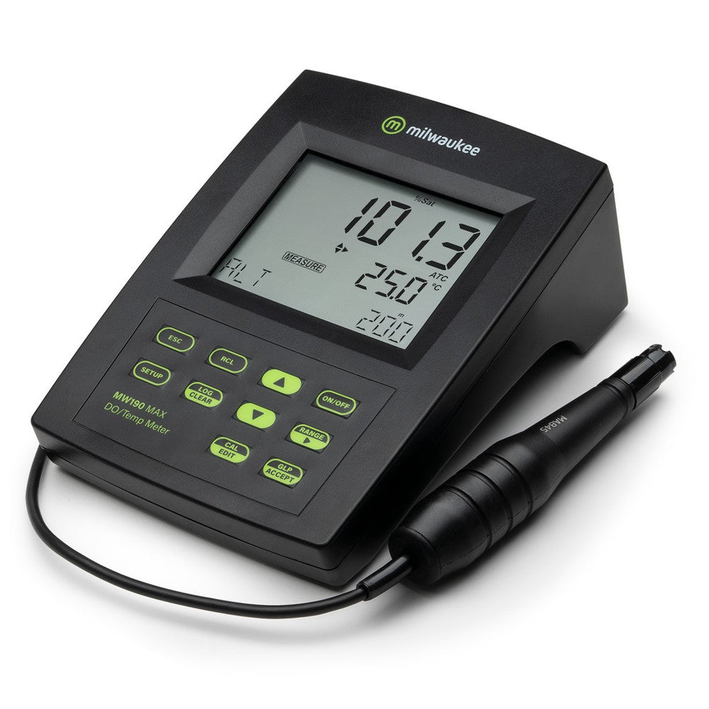 Milwaukee MW190 MAX Dissolved Oxygen Bench Meter, Auto Calibration USA 110V