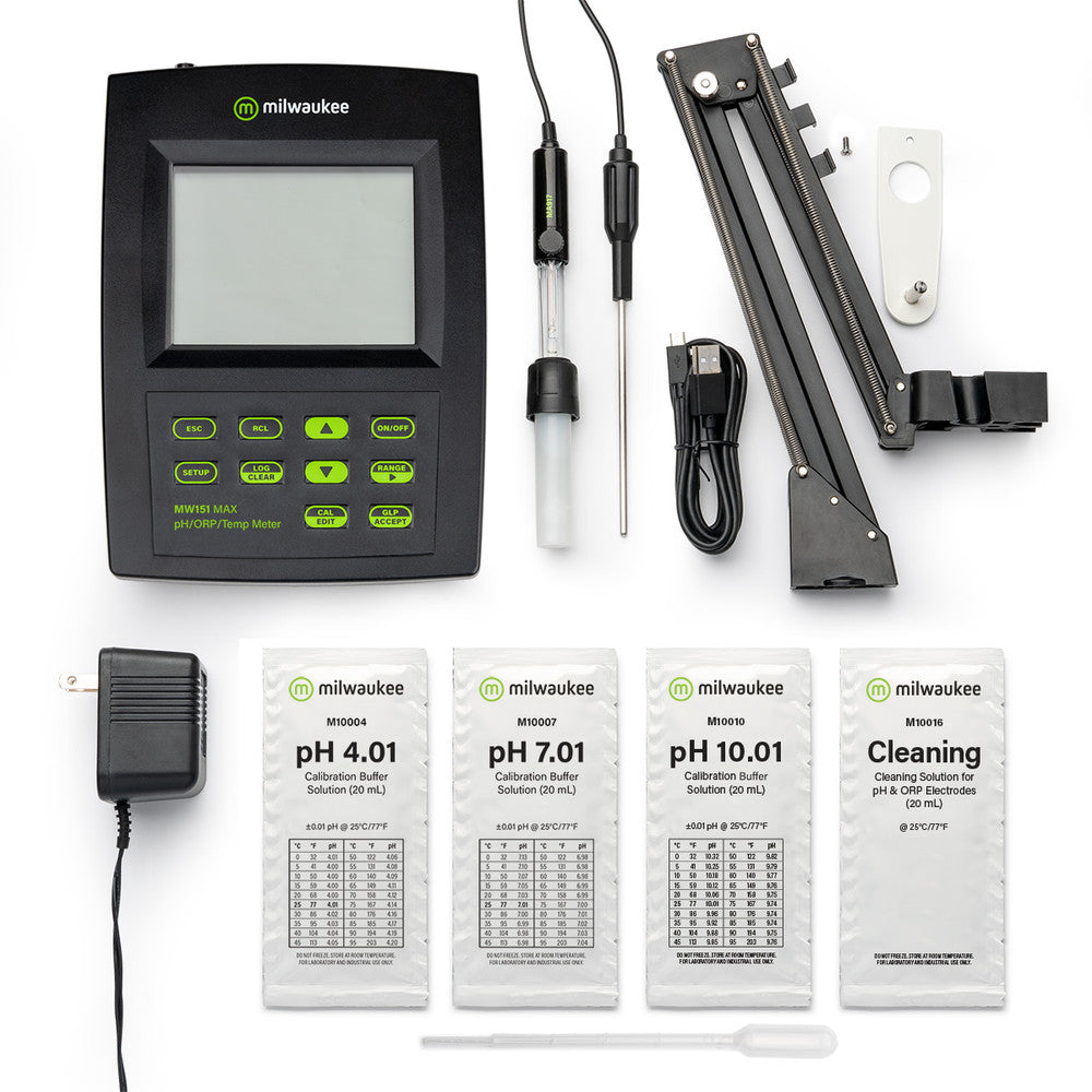 Milwaukee MW151 MAX pH/ORP/Temp USB Logging Bench Meter USA 110V